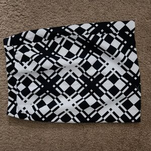 Black and White Geometric Skirt